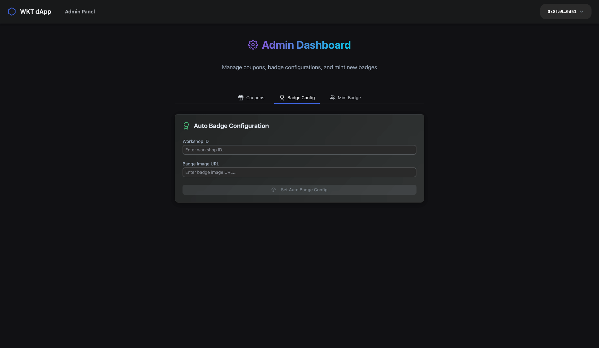 Auto Badge Configuration